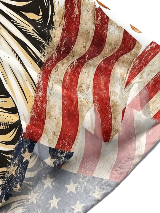men's American flag print shirt Independence Day