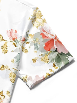 men's Hawaiian shirt close-up short sleeve