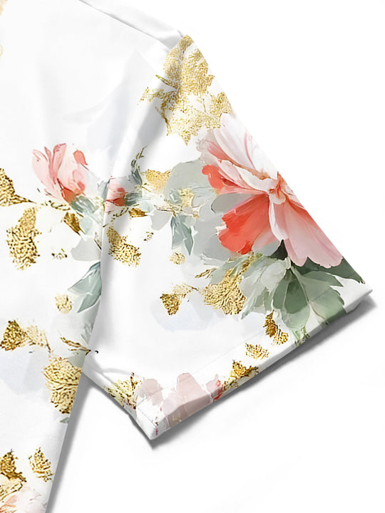 men's Hawaiian shirt close-up short sleeve