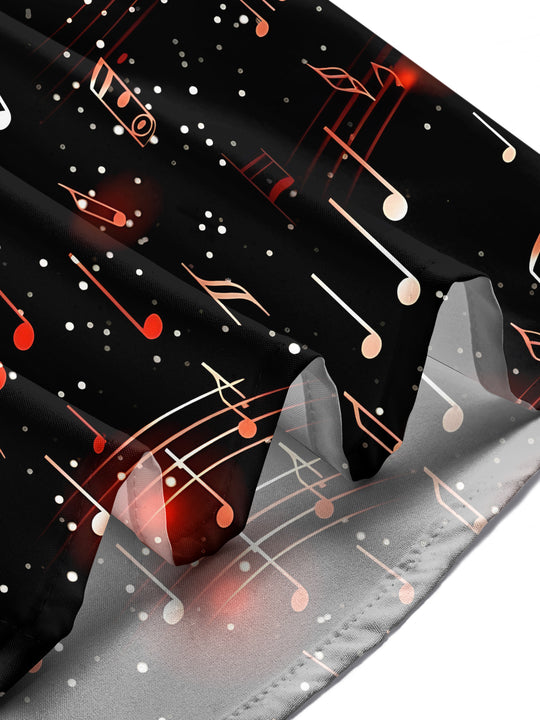 men's music print shirt summer vacation