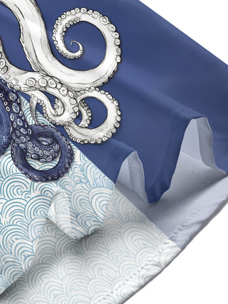 men's octopus print shirt summer vacation