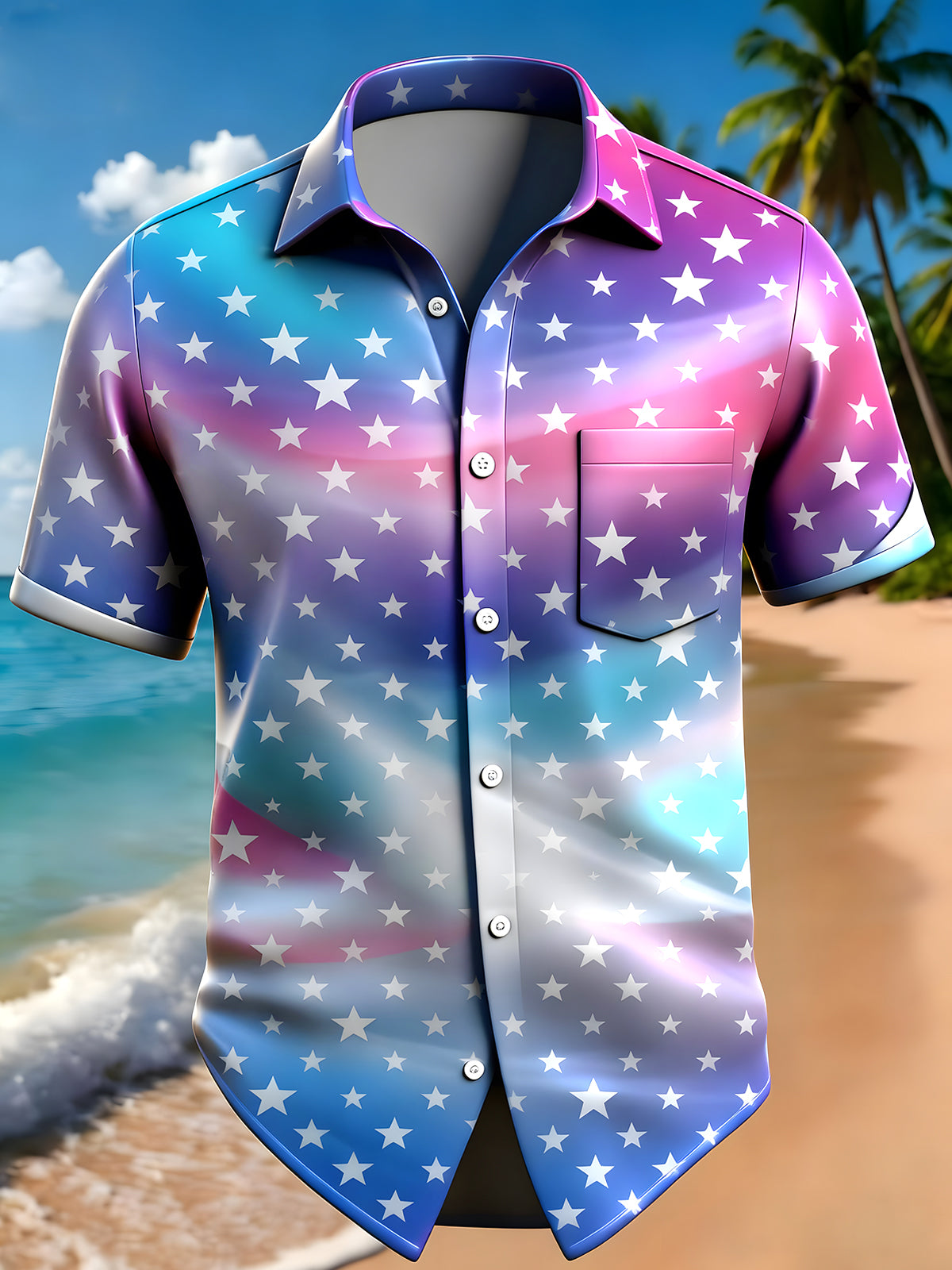 men's shirt front view Independence Day
