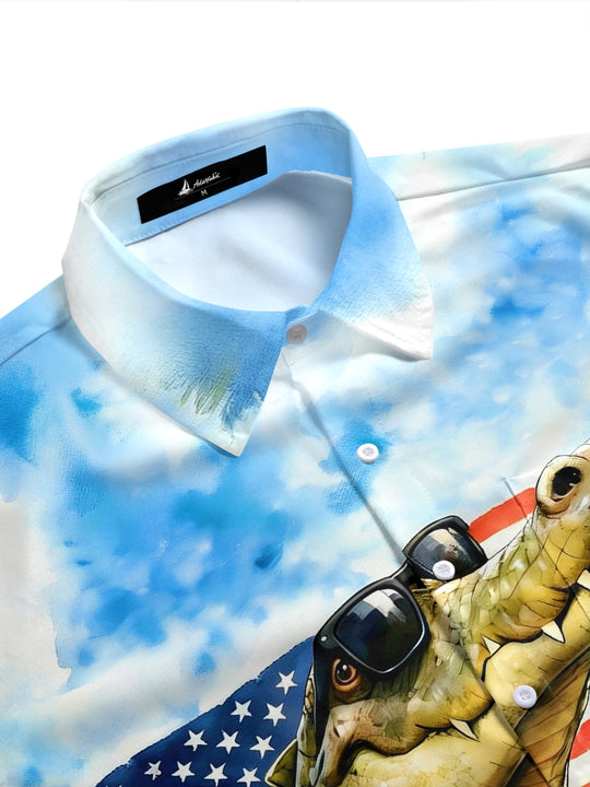 men's tropical shirt side view