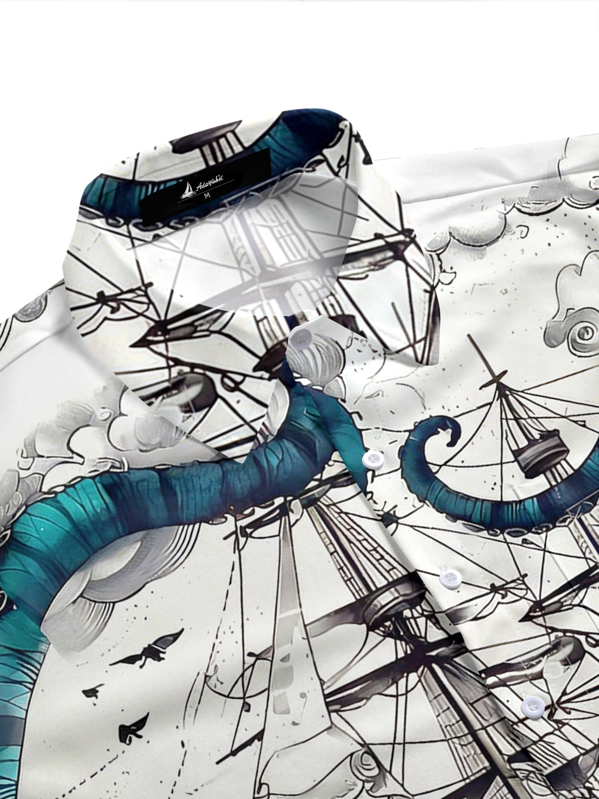 men's tropical shirt side view