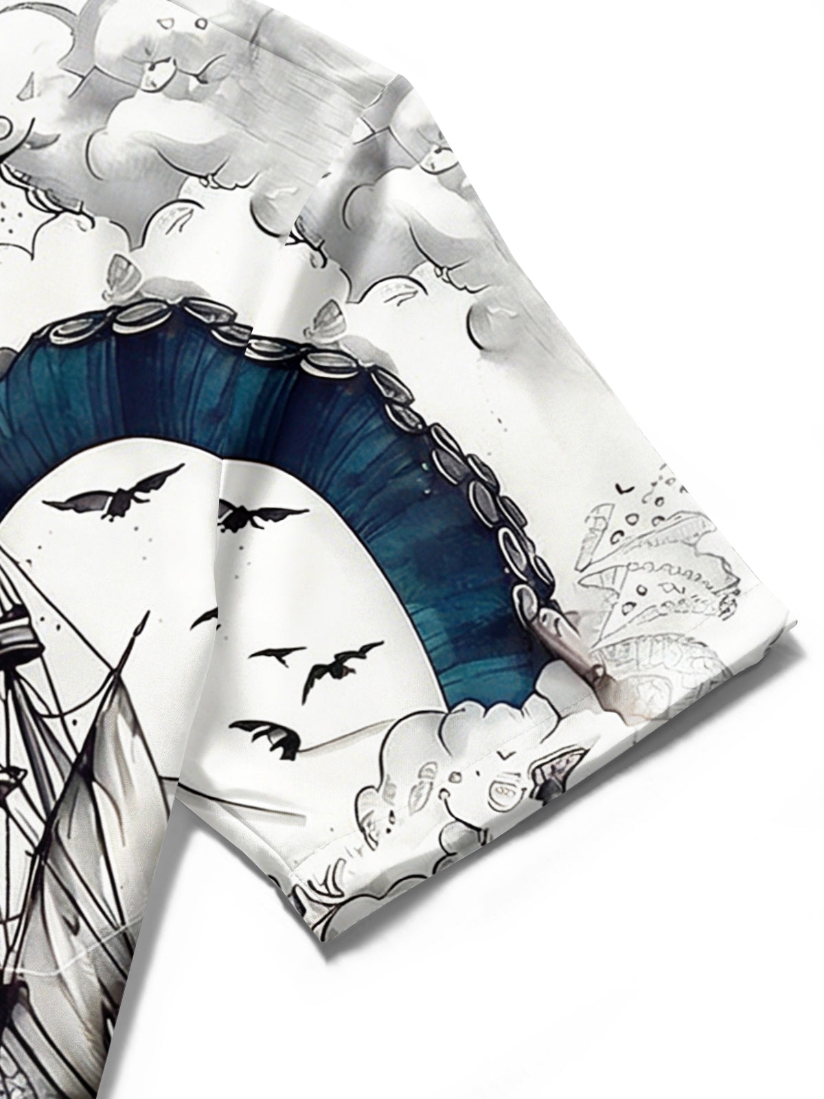 men's Hawaiian shirt close-up short sleeve