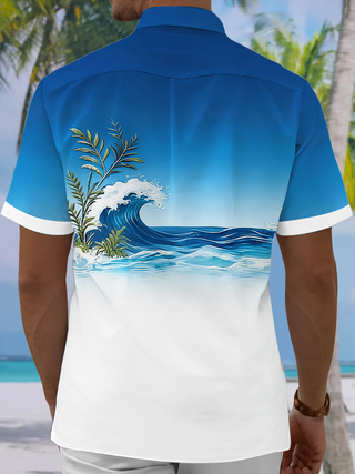 men's aloha shirt back view