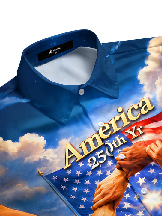 men's American eagle shirt side view