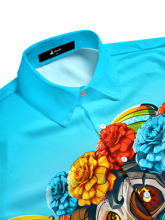 men's botanical shirt side view