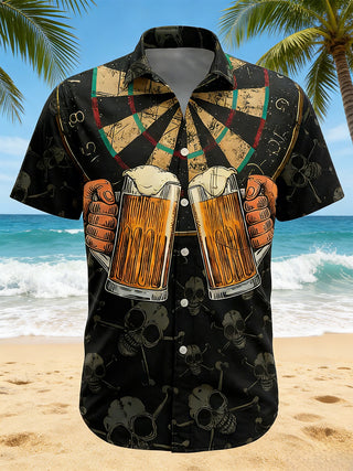 men's novelty print shirt back view