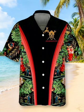 men's aloha shirt back view