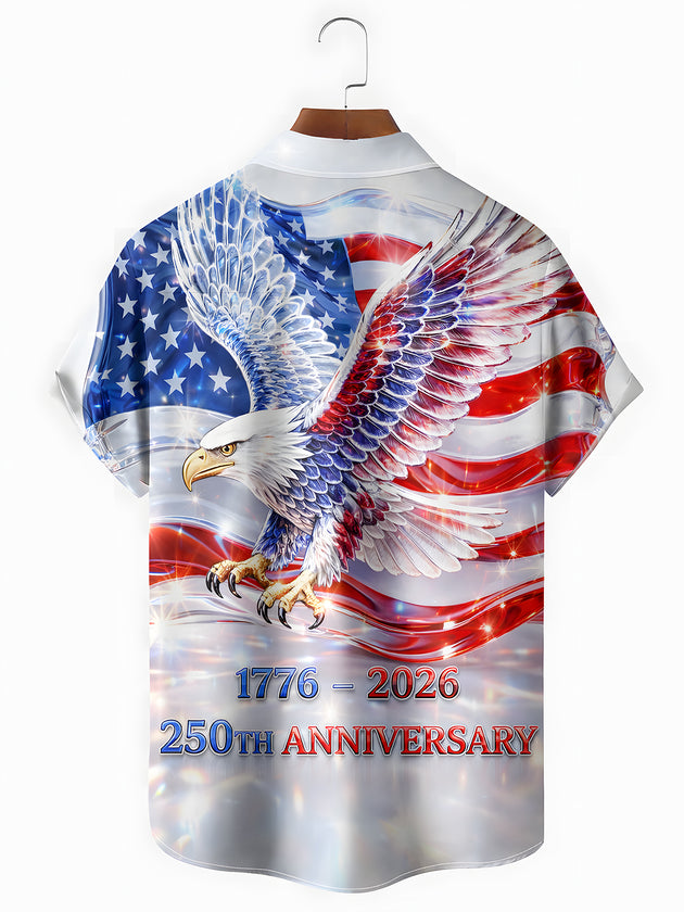 men's patriotic shirt back view