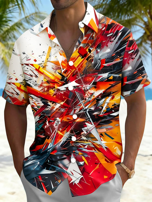 men's tie dye shirt front view