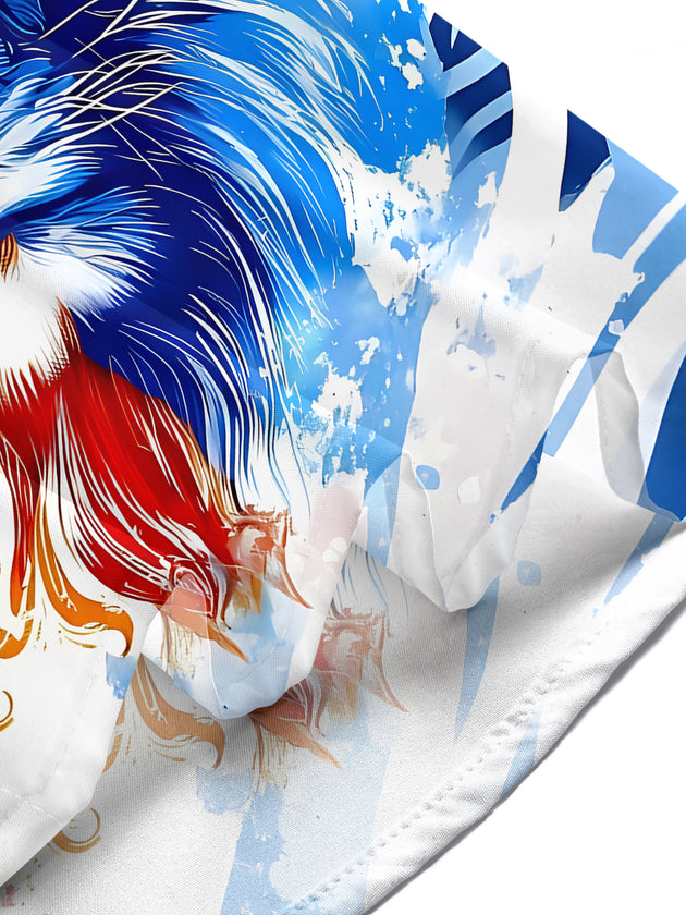 men's American flag print shirt Independence Day