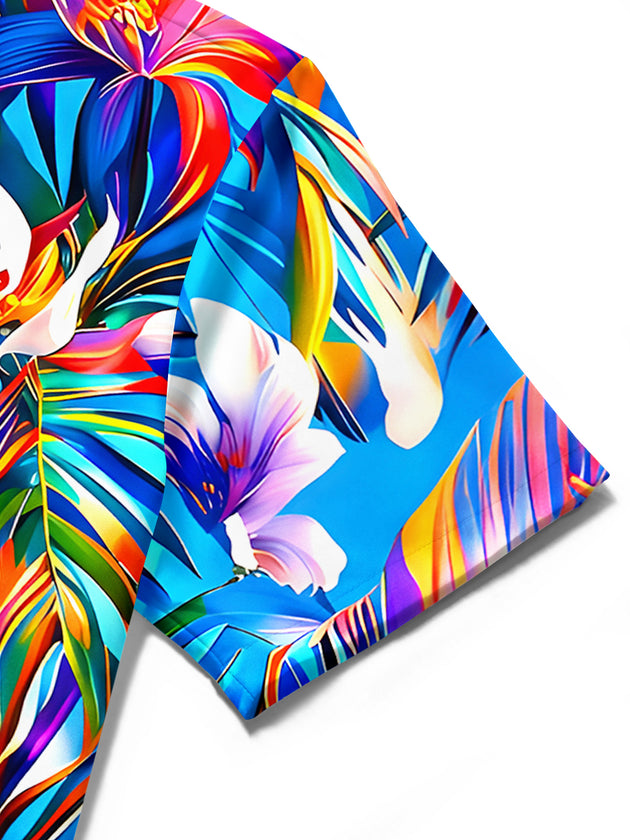 men's Hawaiian shirt close-up short sleeve