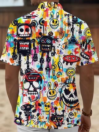men's aloha shirt back view
