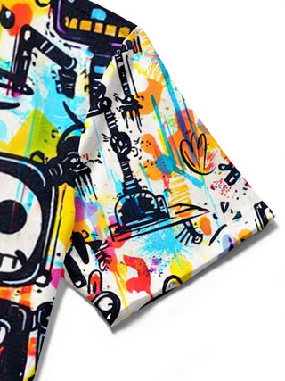 men's Hawaiian shirt close-up short sleeve