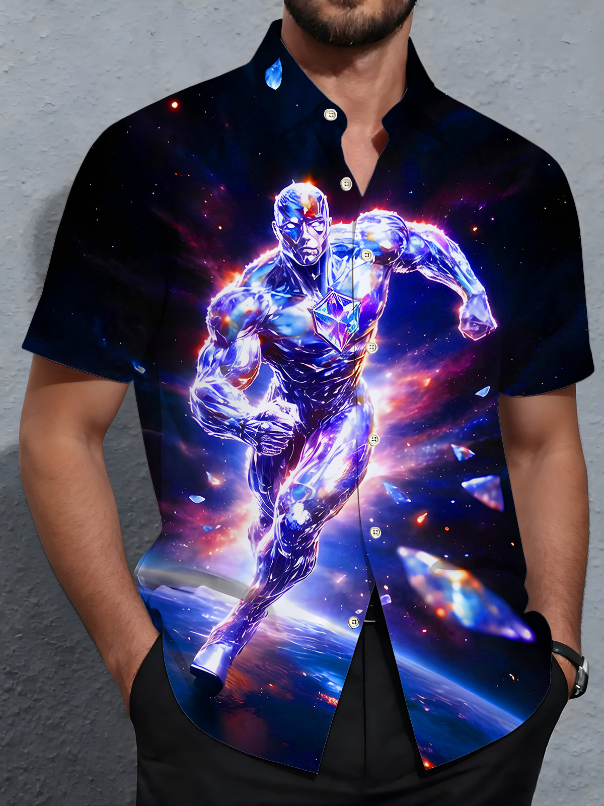 men's shirt front view