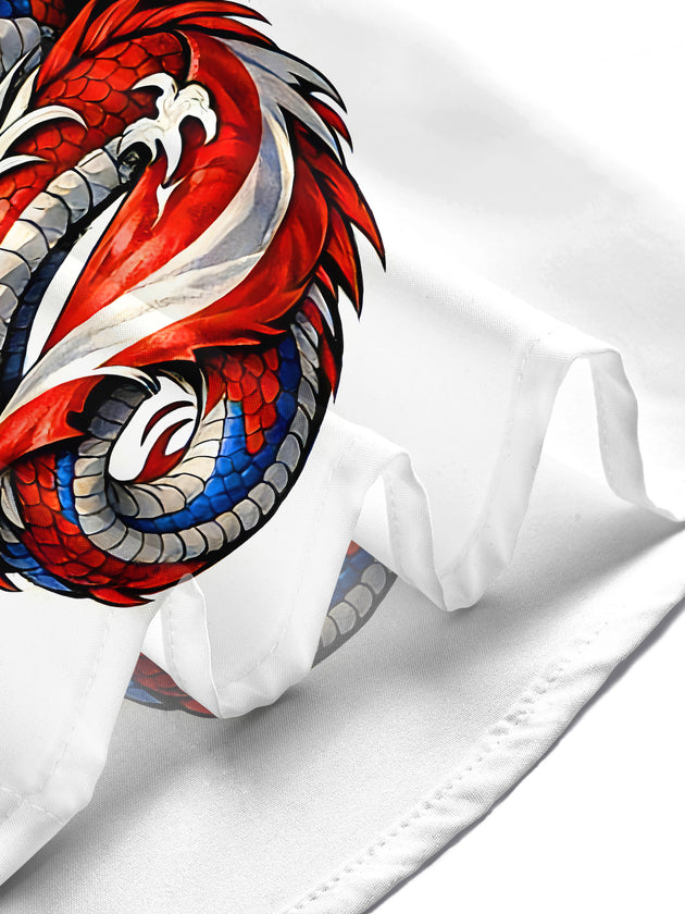 men's dragon print shirt summer vacation