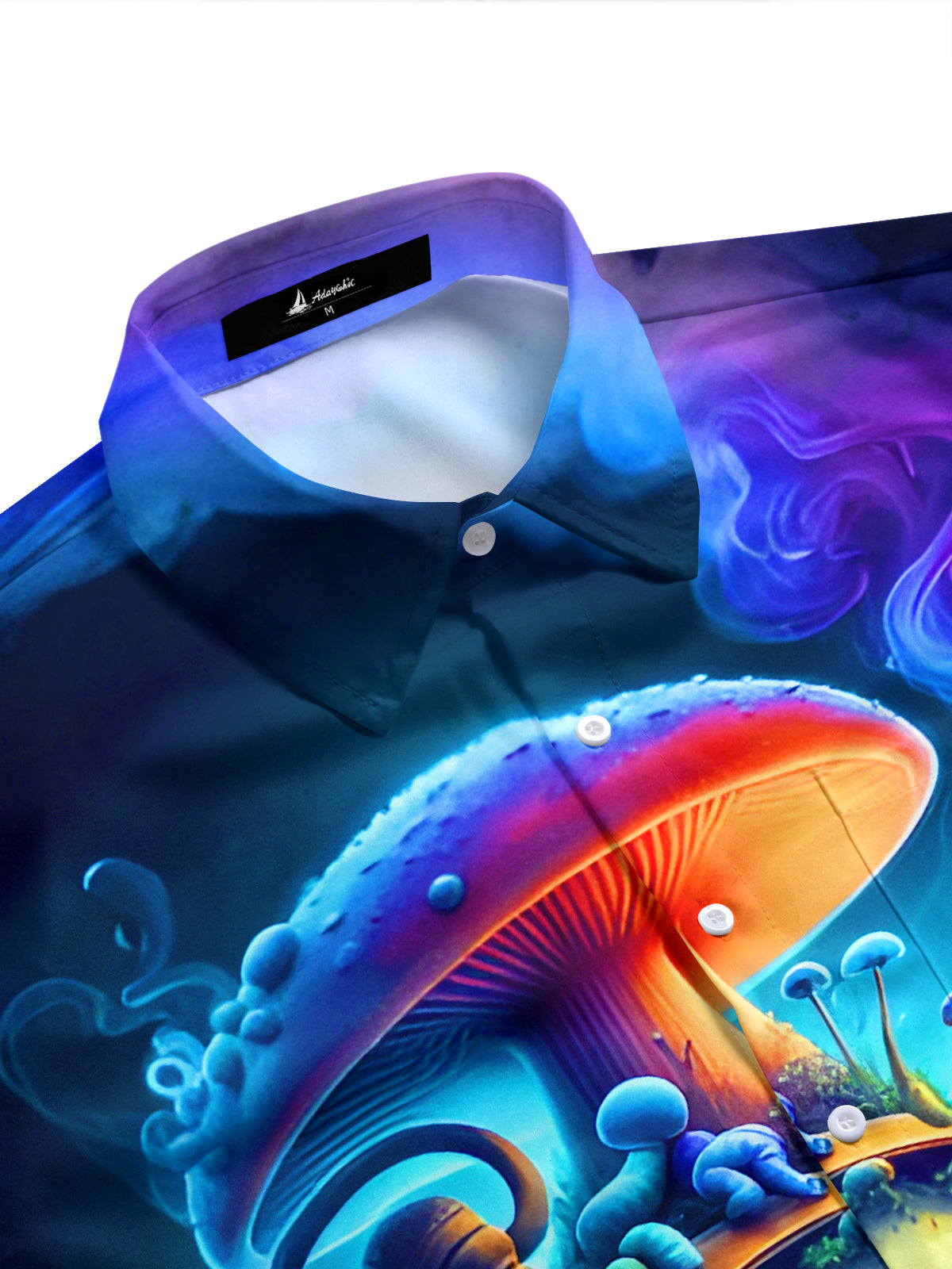 men's nature print shirt side view