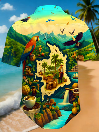 men's aloha shirt back view