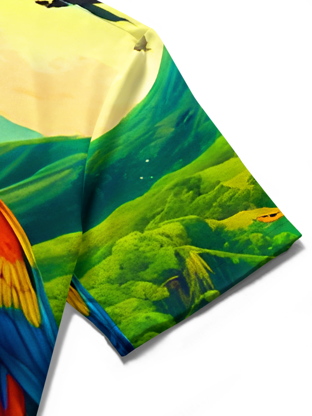men's Hawaiian shirt close-up short sleeve