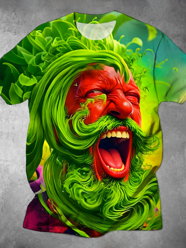 Men's funny print short sleeve graphic t-shirt front view