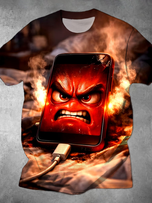 Men's funny graphic short sleeve t-shirt front view