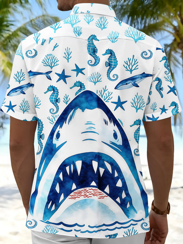 men's aloha shirt back view