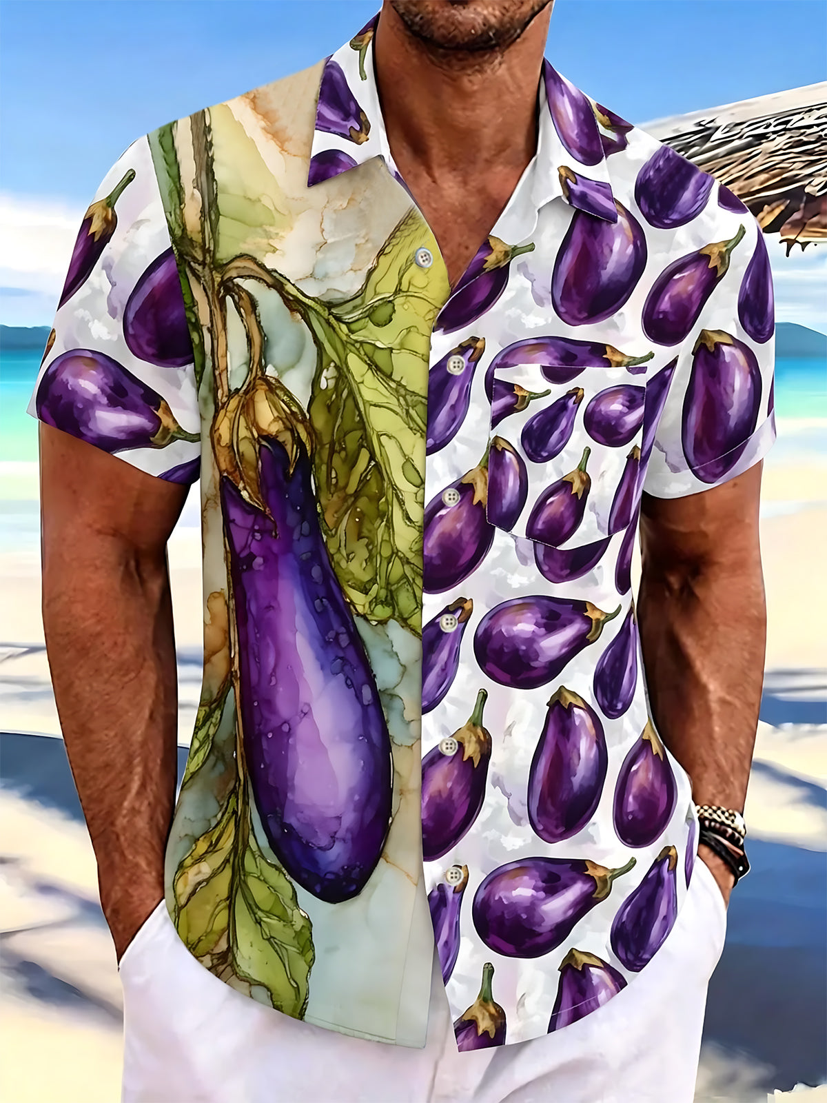 men's shirt front view
