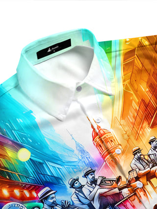 men's short sleeve shirt side view