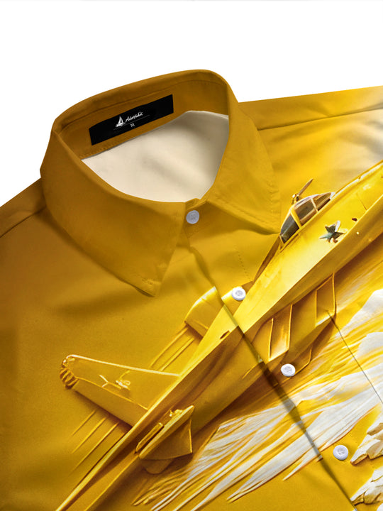 men's short sleeve shirt side view