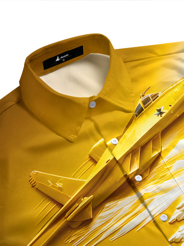 men's short sleeve shirt side view