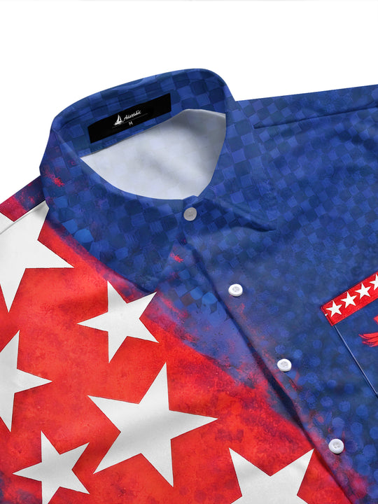 men's short sleeve shirt side view