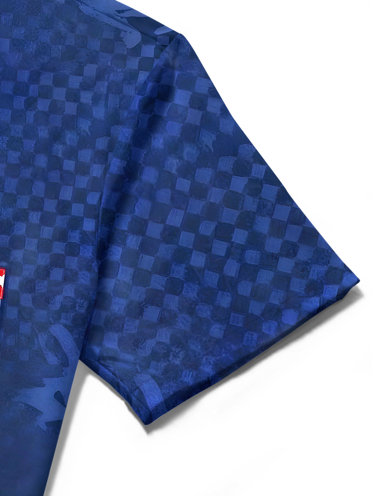 men's printed shirt close-up short sleeve