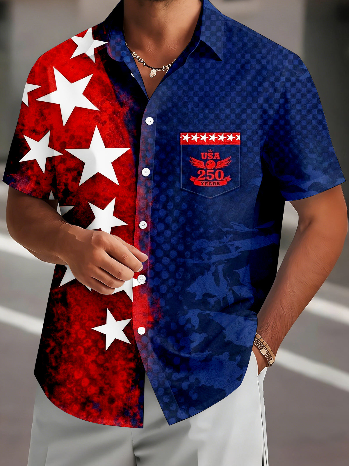 men's shirt front view