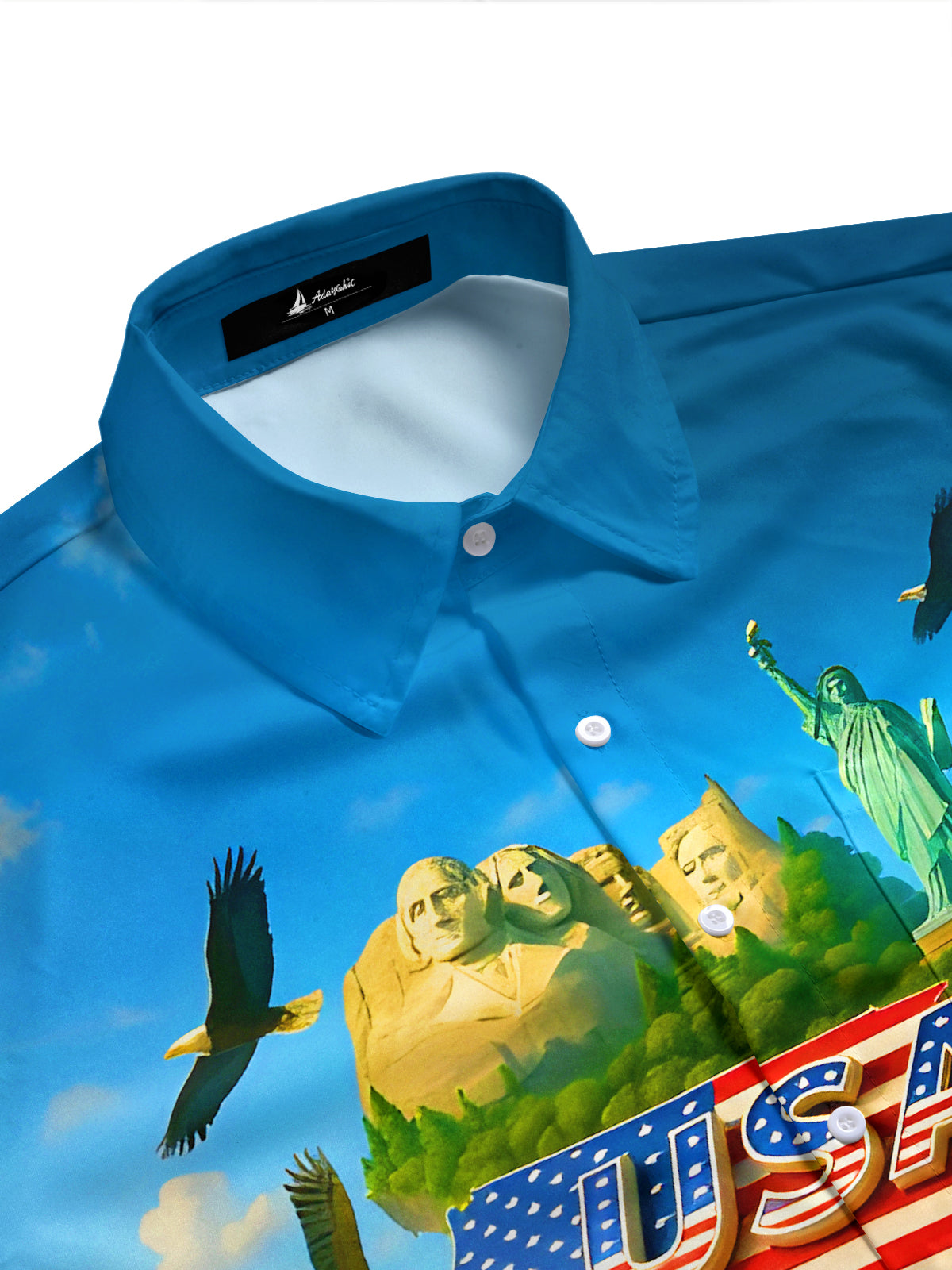 men's short sleeve shirt side view