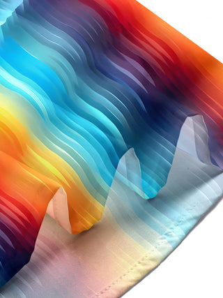 Men's tie dye abstract print short sleeve shirt lifestyle shot