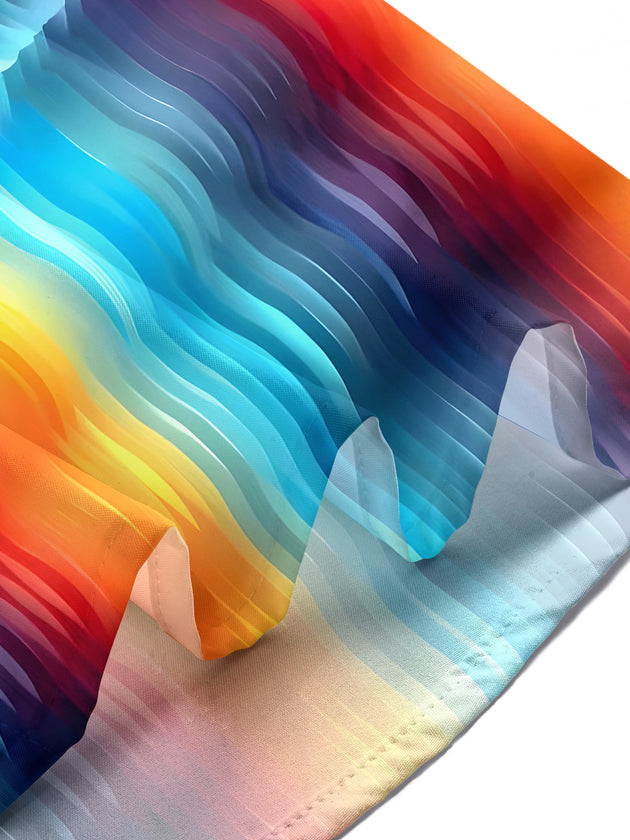 Men's tie dye abstract print short sleeve shirt lifestyle shot
