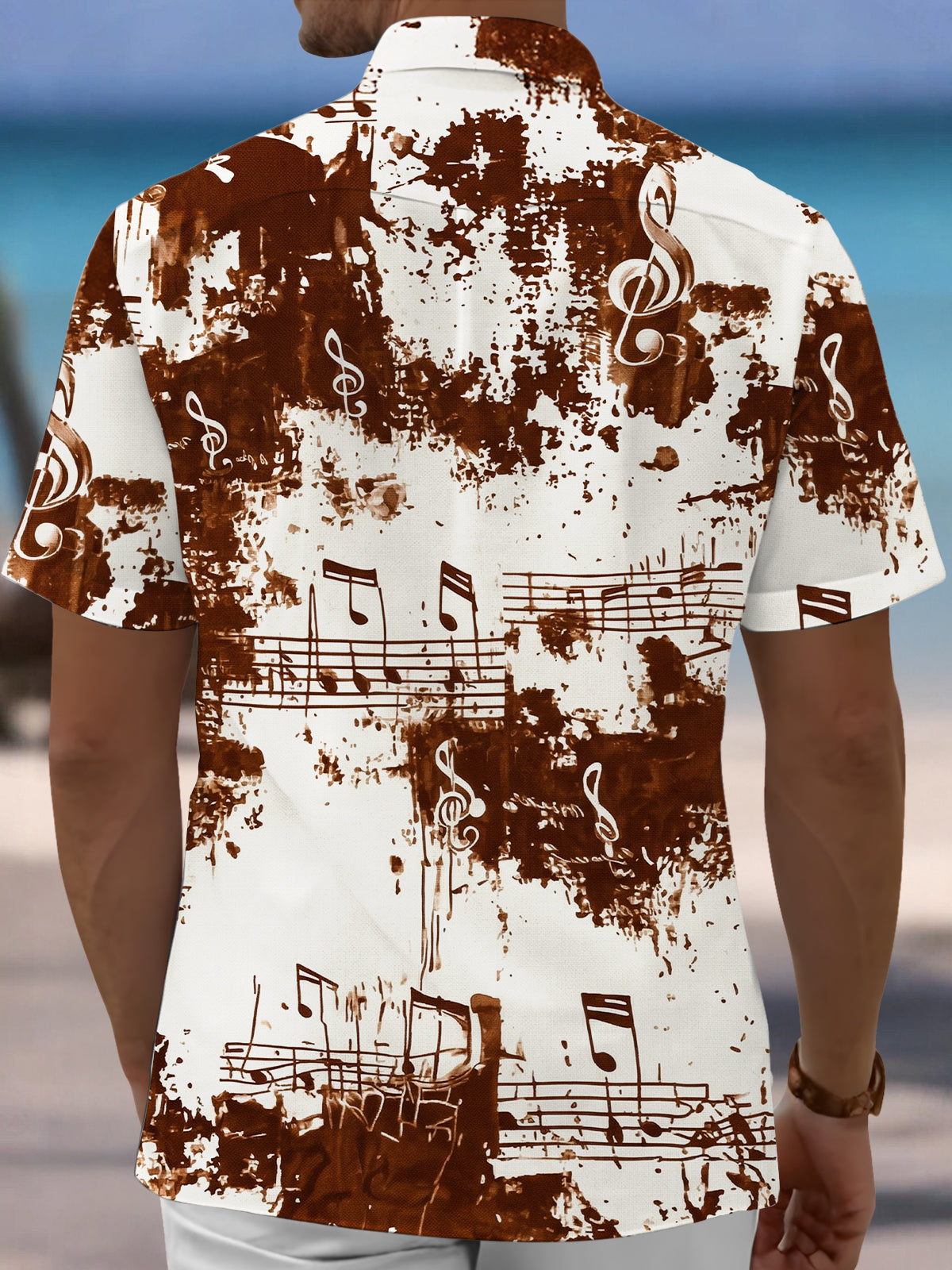 men's band shirt back view