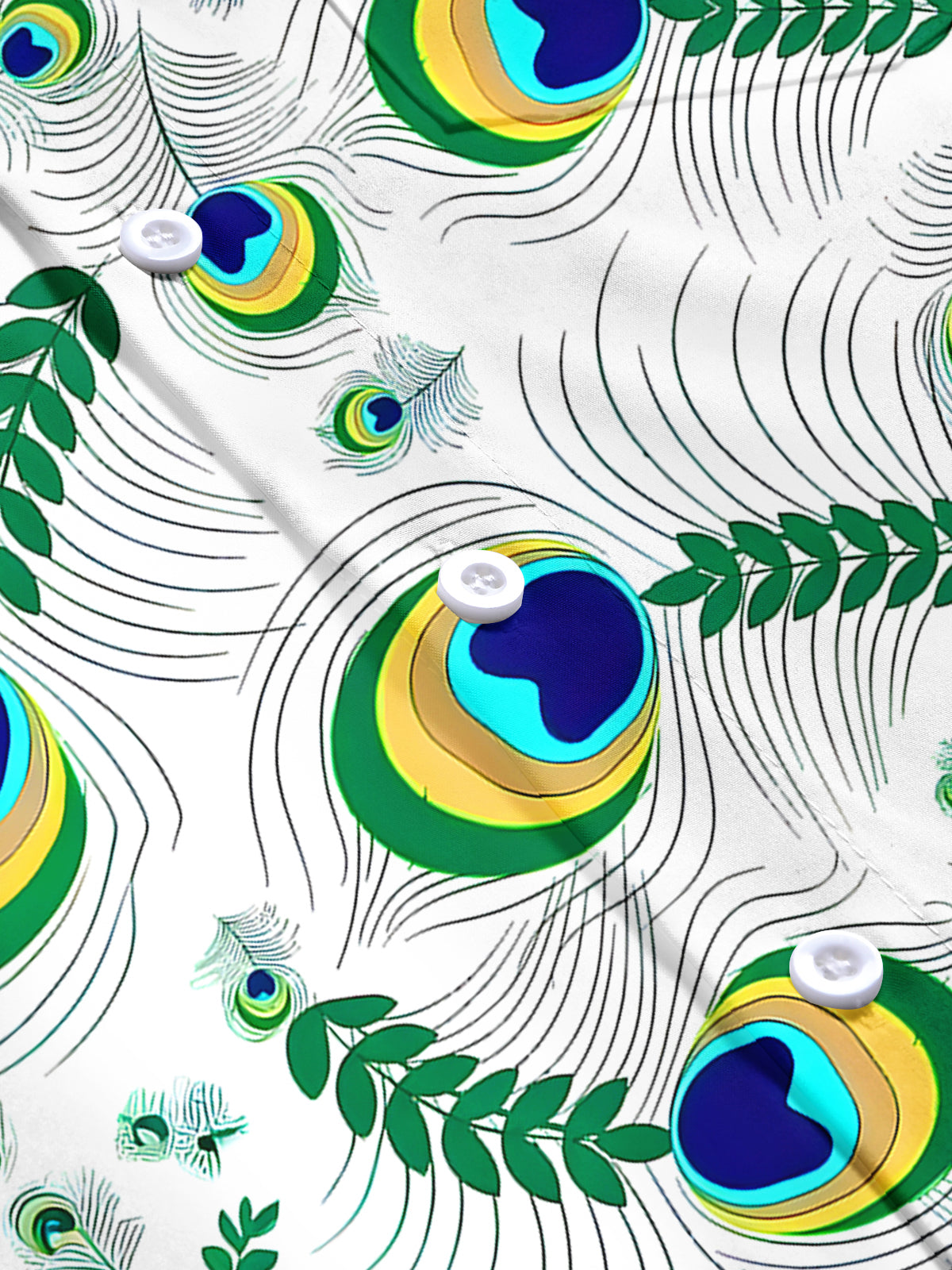 men's Hawaiian shirt close-up short sleeve