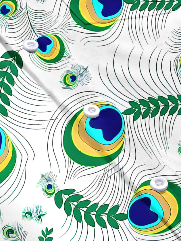 men's Hawaiian shirt close-up short sleeve