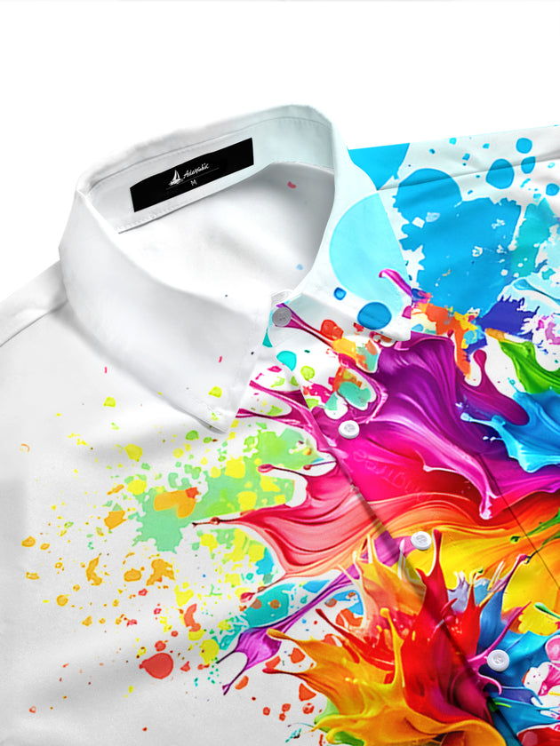 men's tie-dye shirt side view