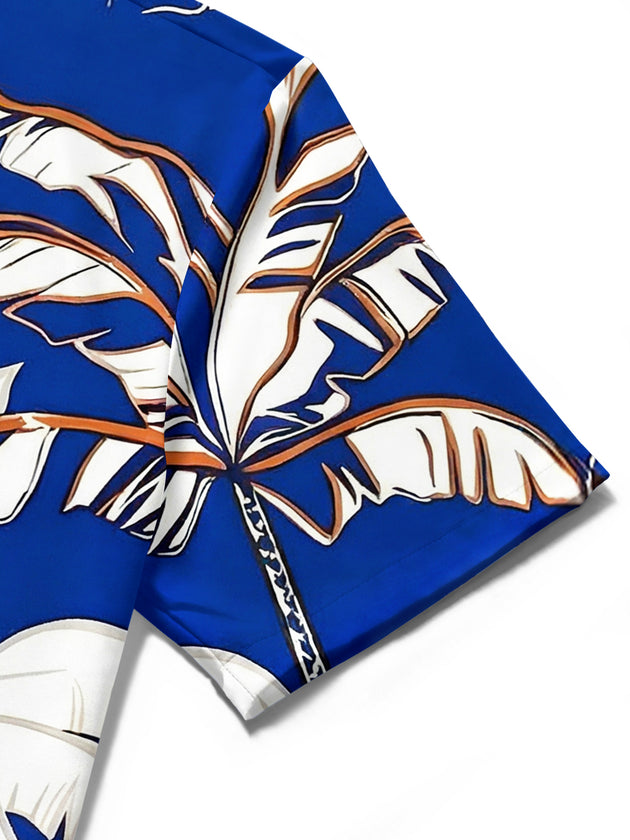 men's Hawaiian shirt close-up short sleeve