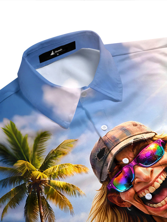 men's tropical shirt side view