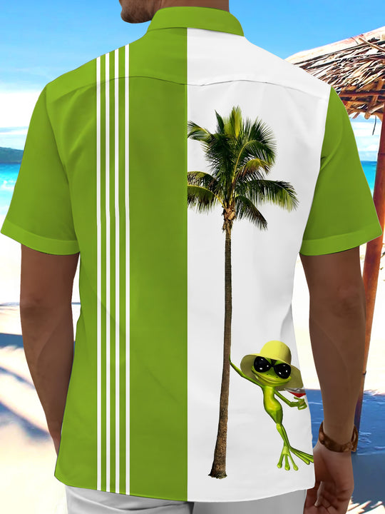 men's aloha shirt back view