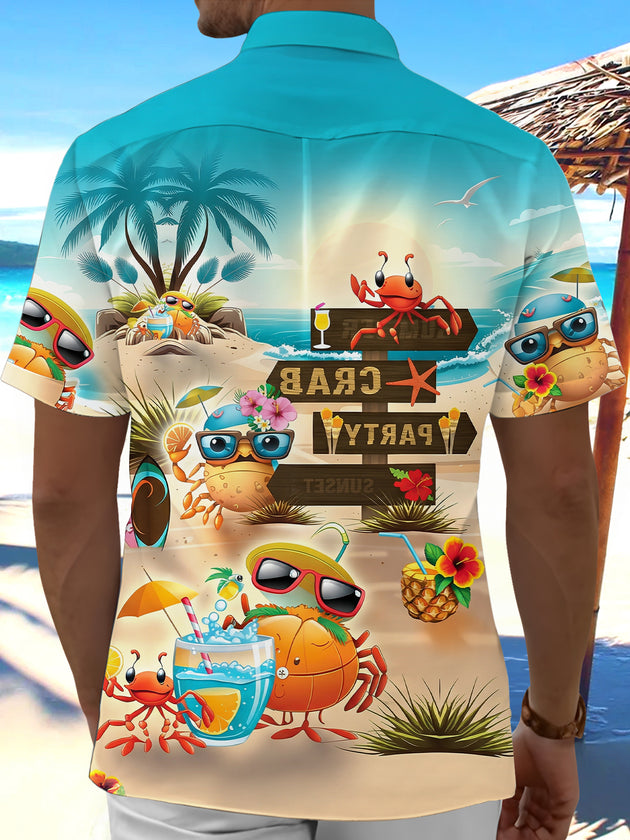 men's aloha shirt back view