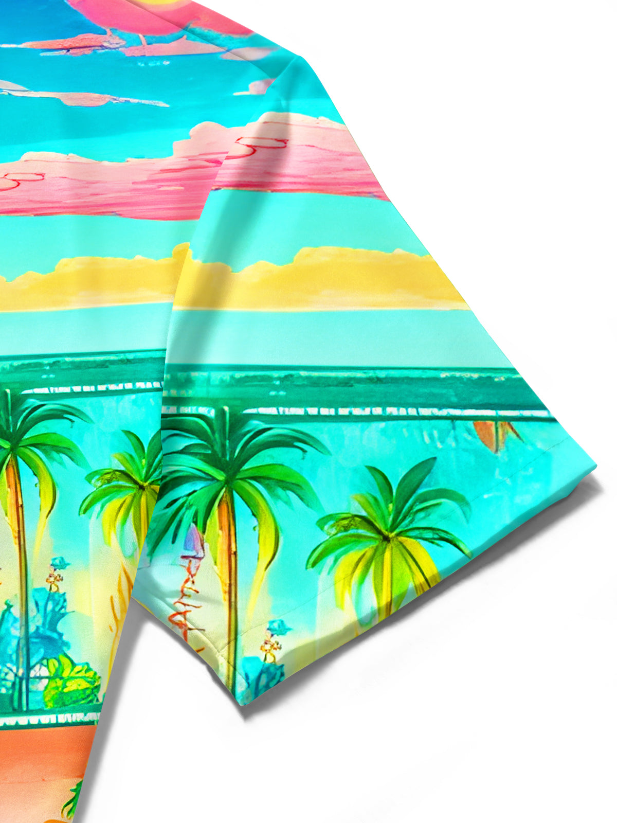 men's Hawaiian shirt close-up short sleeve