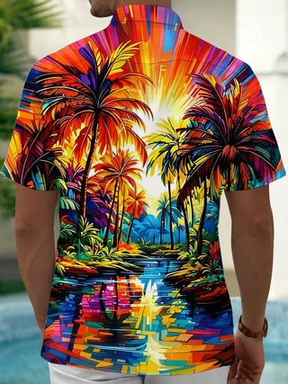men's aloha shirt back view