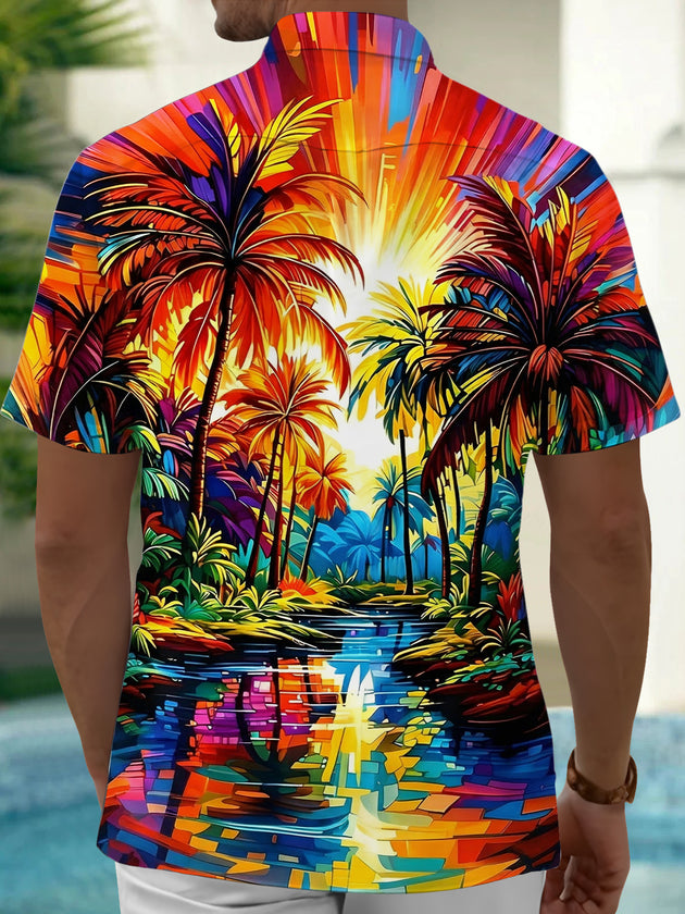 men's aloha shirt back view
