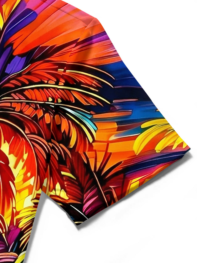 men's Hawaiian shirt close-up short sleeve